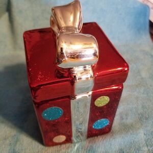 Christmas candle in gift box motif 5 1/2" x3 1/2"